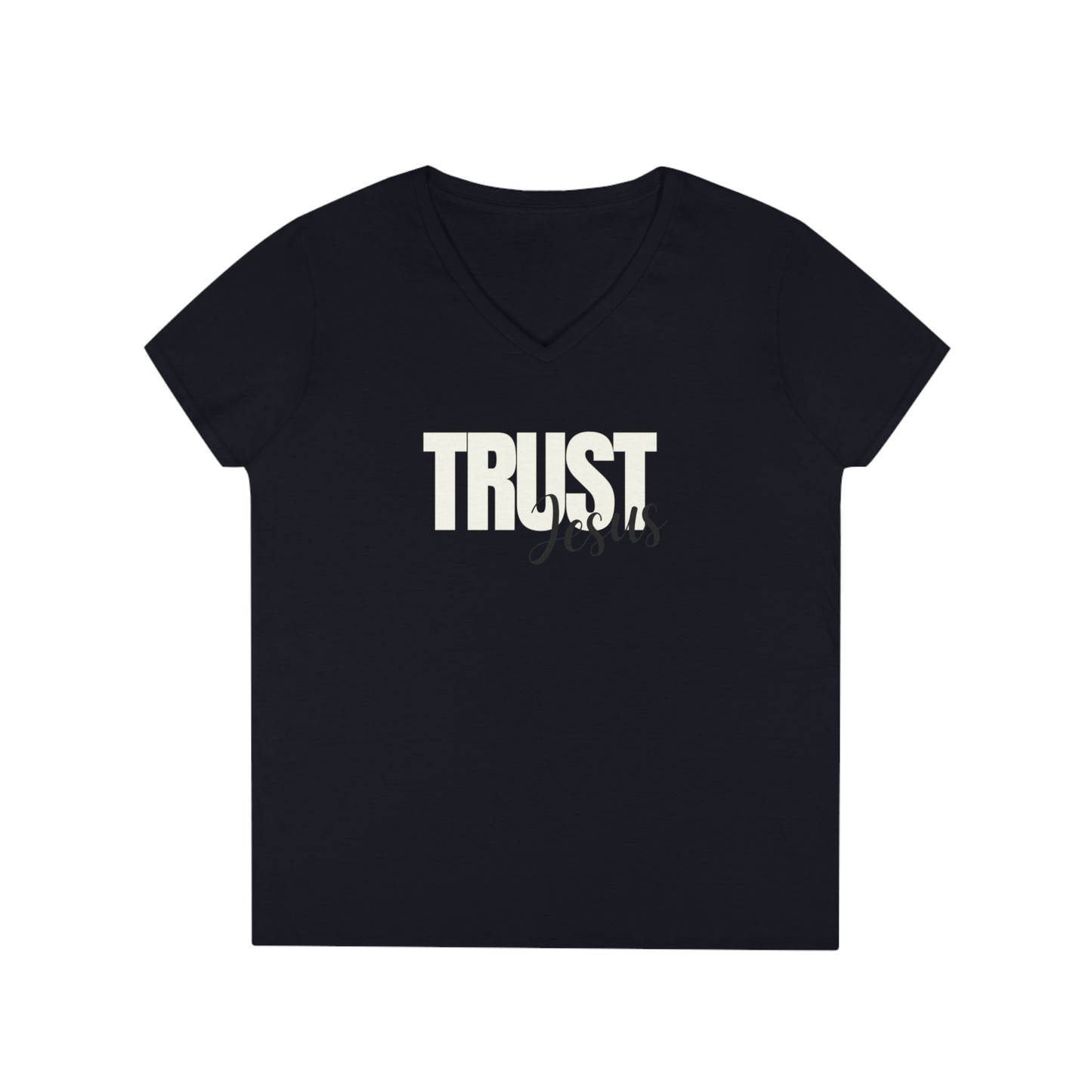 Trust Jesus Ladies V-Neck T-Shirt