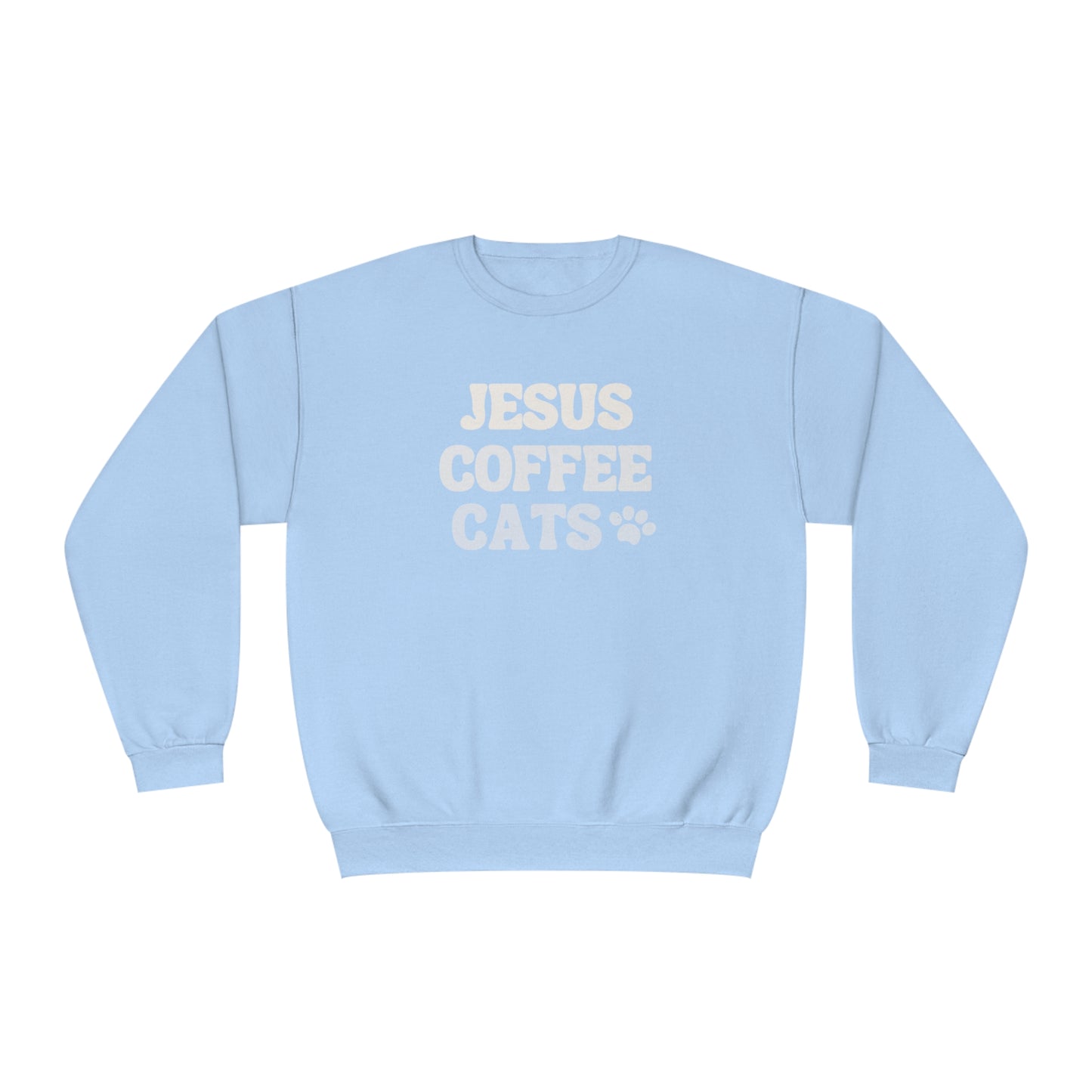 Jesus Coffee Cats Crewneck Sweatshirt