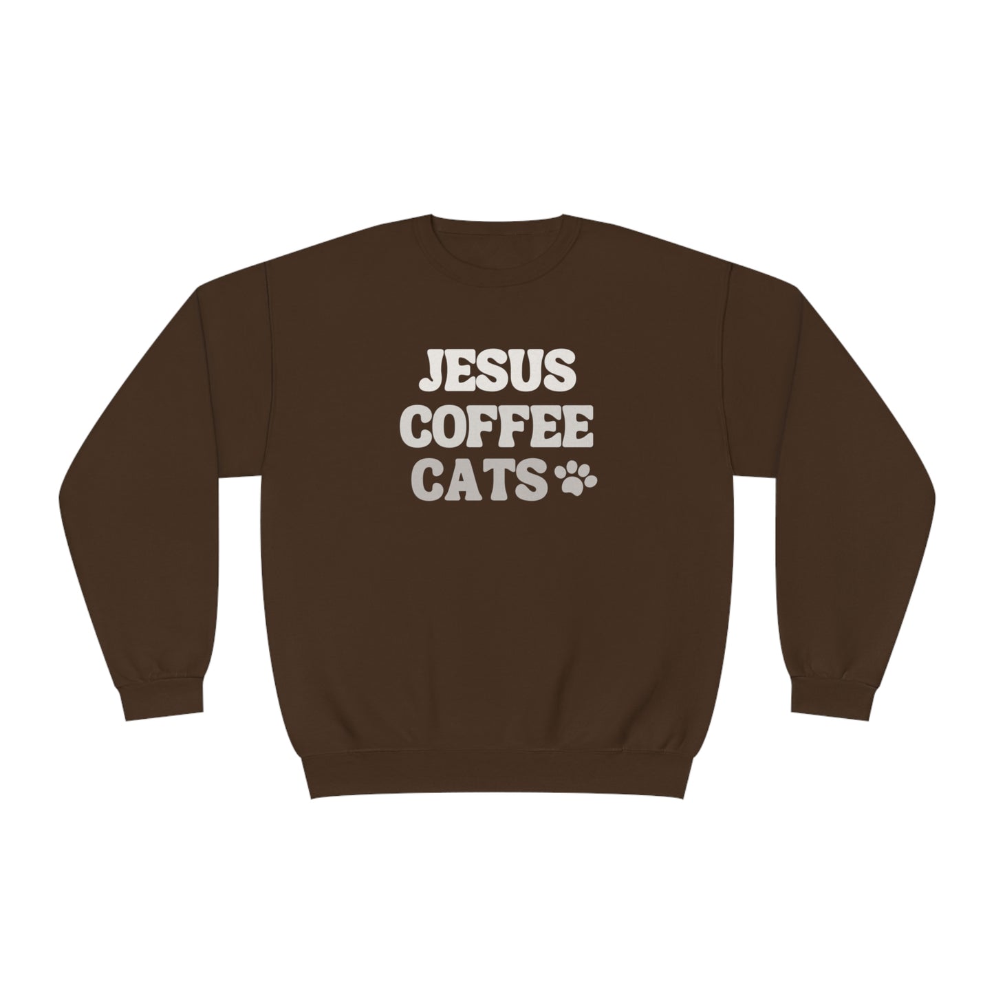 Jesus Coffee Cats Crewneck Sweatshirt