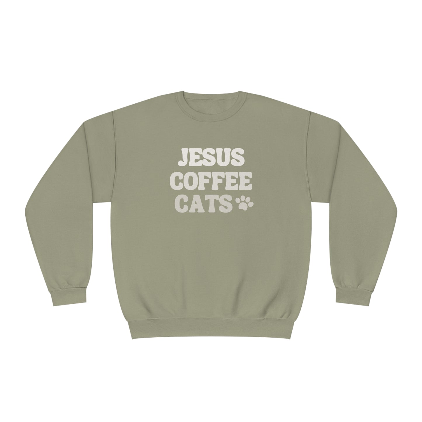 Jesus Coffee Cats Crewneck Sweatshirt