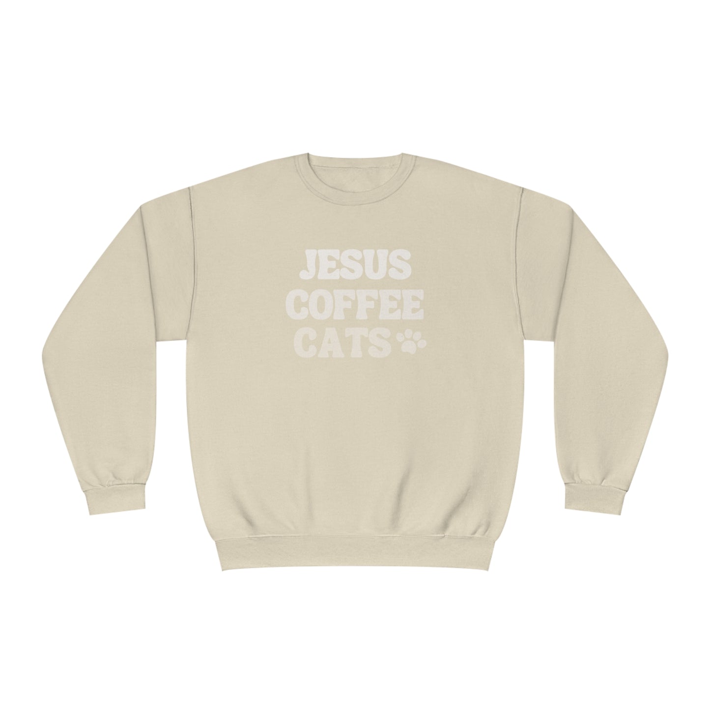 Jesus Coffee Cats Crewneck Sweatshirt