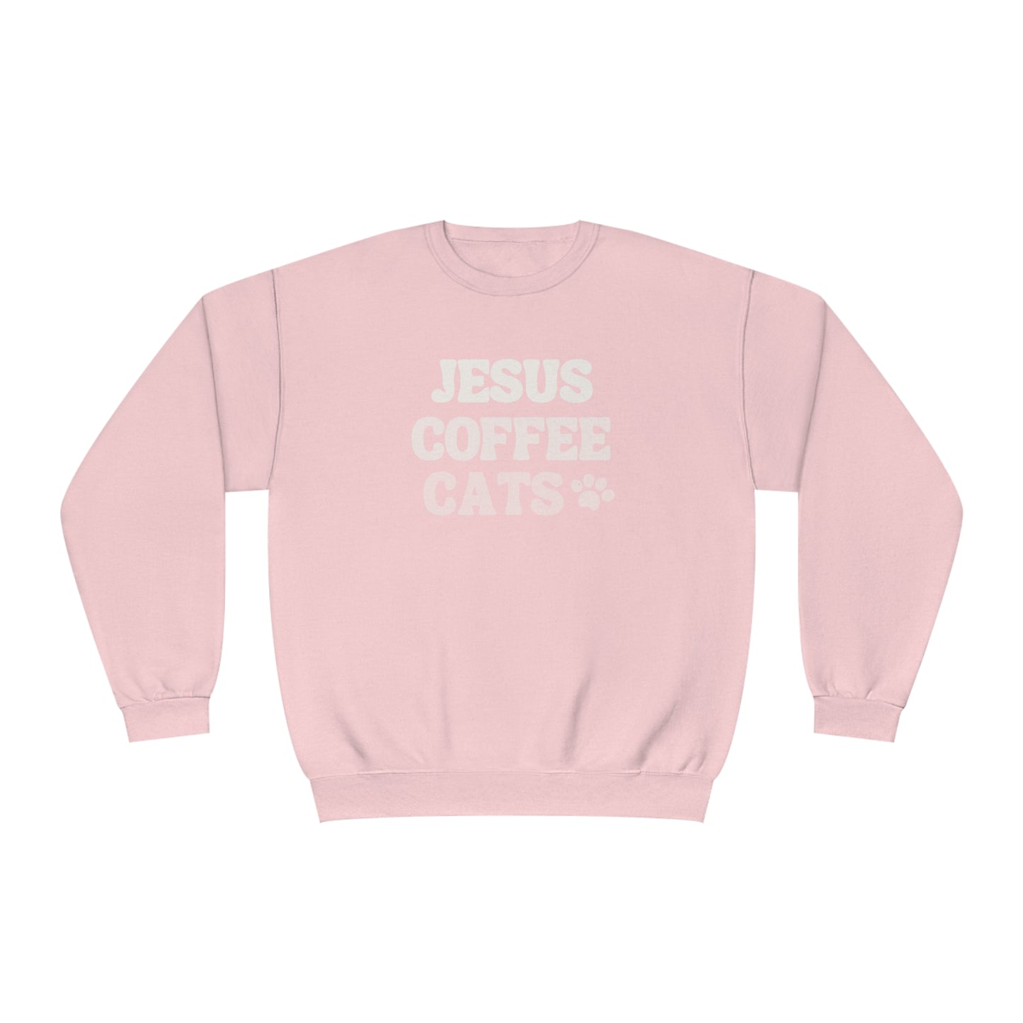 Jesus Coffee Cats Crewneck Sweatshirt