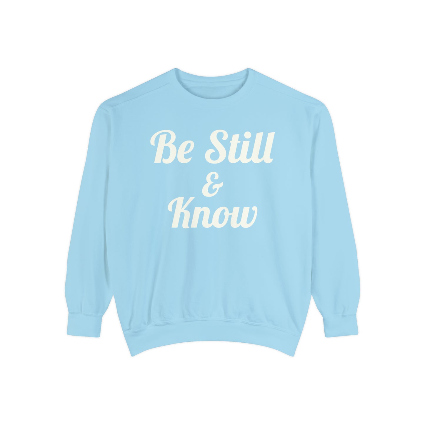 Be Still & Know Crewneck Sweatshirt - Chambray