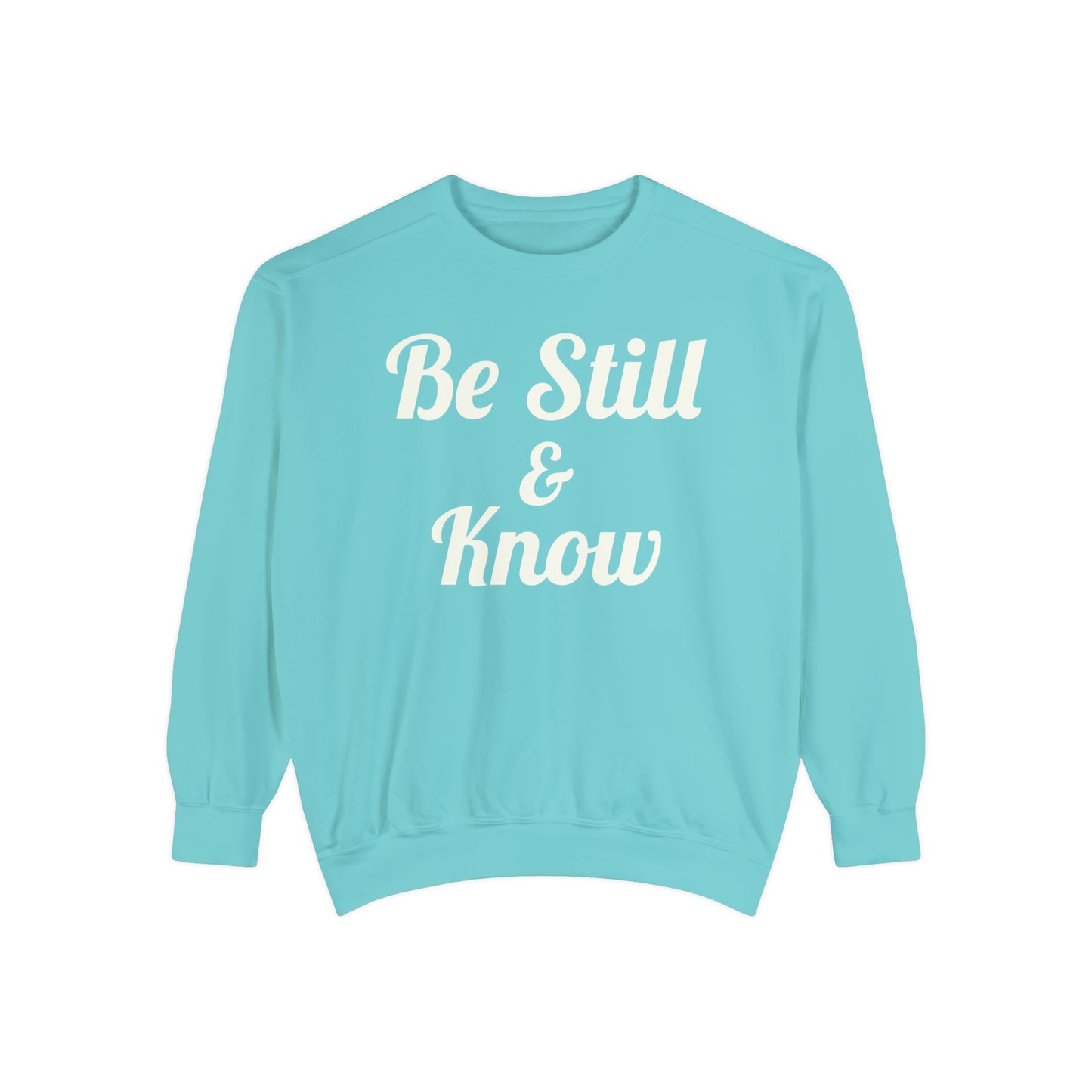 Be Still & Know Crewneck Sweatshirt - Chalky Mint