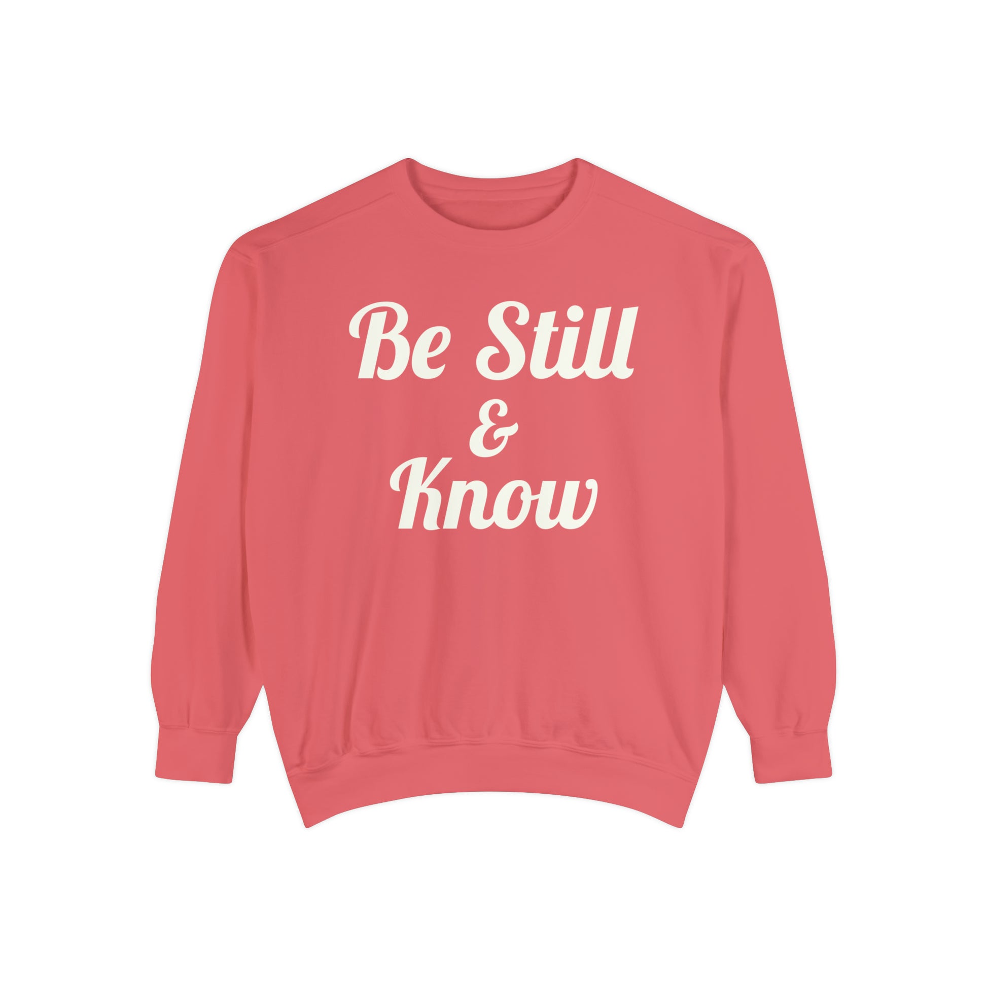 Be Still & Know Crewneck Sweatshirt - Watermelon